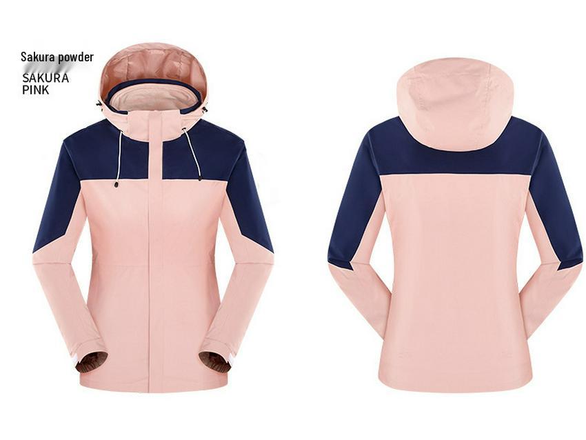 3-in-1 Windproof Waterproof Mountaineering Jacket for Couples with Detachable Liner