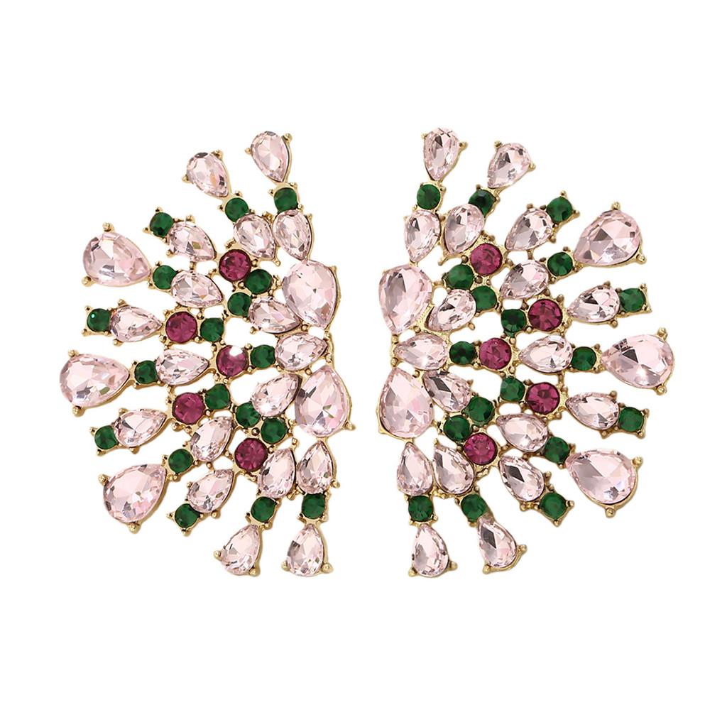 Elegant Geometric Water Crystal Earrings For Women Bridal Jewelry Gift