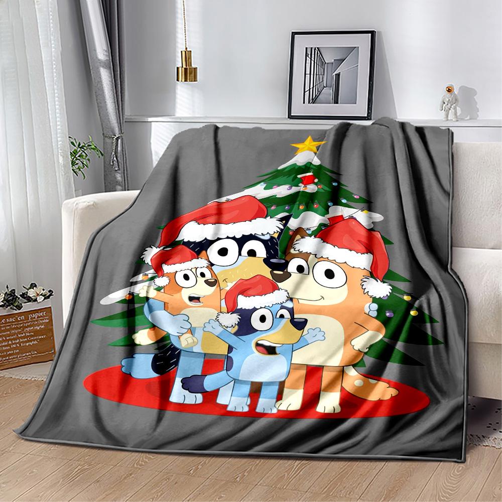 Bluey's Festive Friends Blanket Ultra-Soft Great for Couch Bed Picnics All-Season Use Modern Style Suitable for Gifting Relatives and Friends