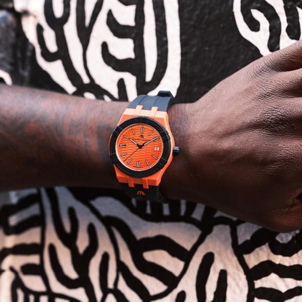 Maurice Lacroix Icon Tide Quartz 40mm Rubber Band Ai2008 50050 300 0