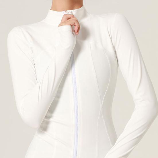 Women Summer Sun Protection Jacket Breathable Anti-UV Long Sleeves Shirt Lightweight Outdoor Sports Yoga Casual Solid Color Zip Top