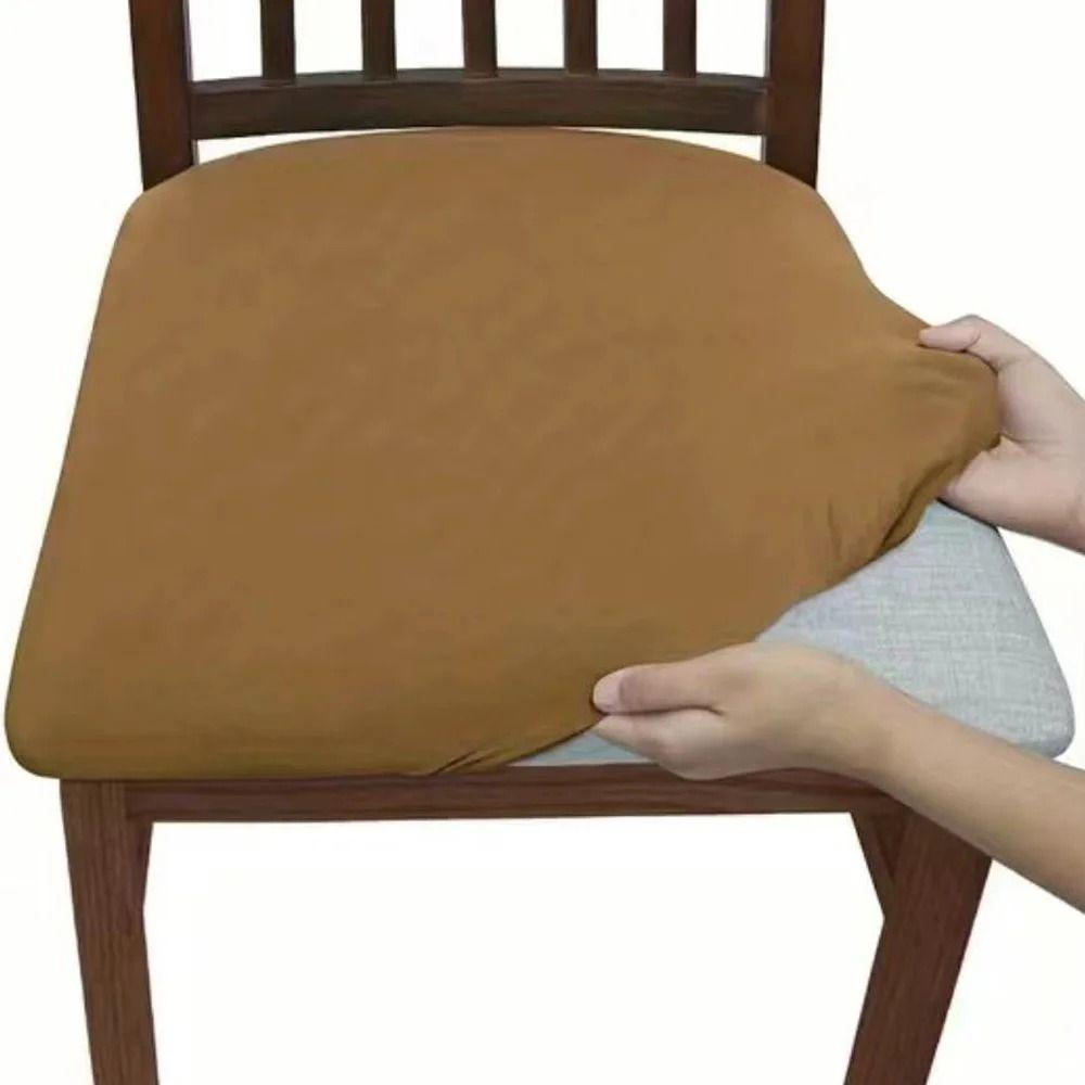 4Pcs Universal Stretch Chair Seat Cover Removable Dirt-resistant Chair Slipcover  Home