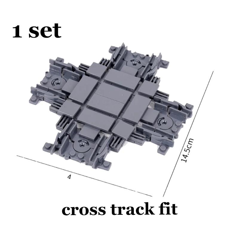 City Train Parts Tracks Train Station Bricks Railway Buffer Stop Model Rails Straight Curved Railways Building Blocks MOC Toys