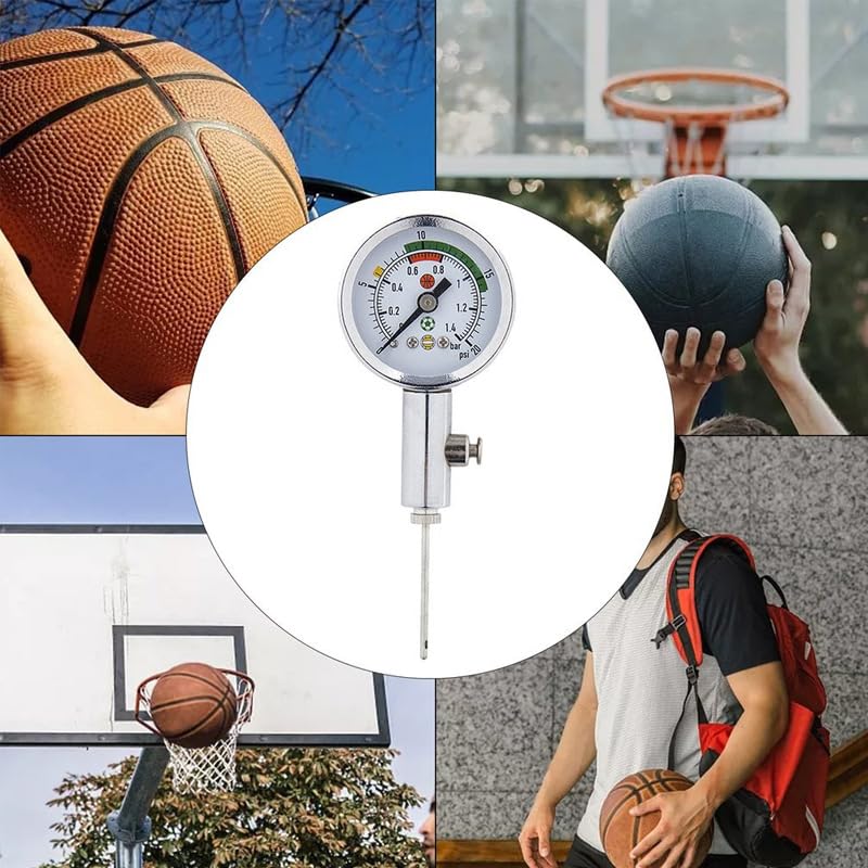 LOYELEY Ball Pressure Gauge Pointer Type Pressure Test Gauge Soccer