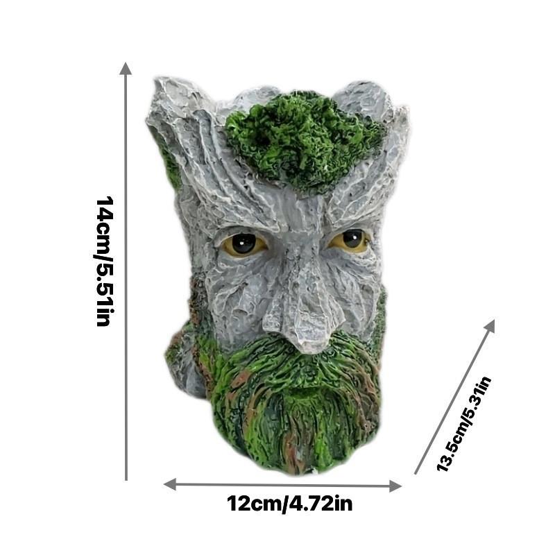 Outdoor Resin Animal Lion Heads Flower Pot Statue Ornament Balcony Garden Lawn Figurines Crafts Courtyard Accessories Decoration