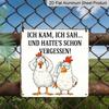 2D Flat, 1pc, Vintage Metal Sign, Decorative Plaques and Ornaments, Humorous Chicken Theme, Fun Retro Style, Perfect for Offices, Porches, Bedrooms