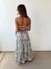 2026 Women's Fashion Printed Spaghetti Strap Sleeveless Backless Dress