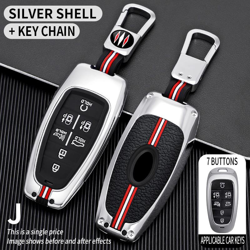 Car Key Case Cover Shell Fob Holder for Hyundai Santa Fe Tucson 2025 NEXO NX4 Atos Prime Solaris 2025 Styling Accessories