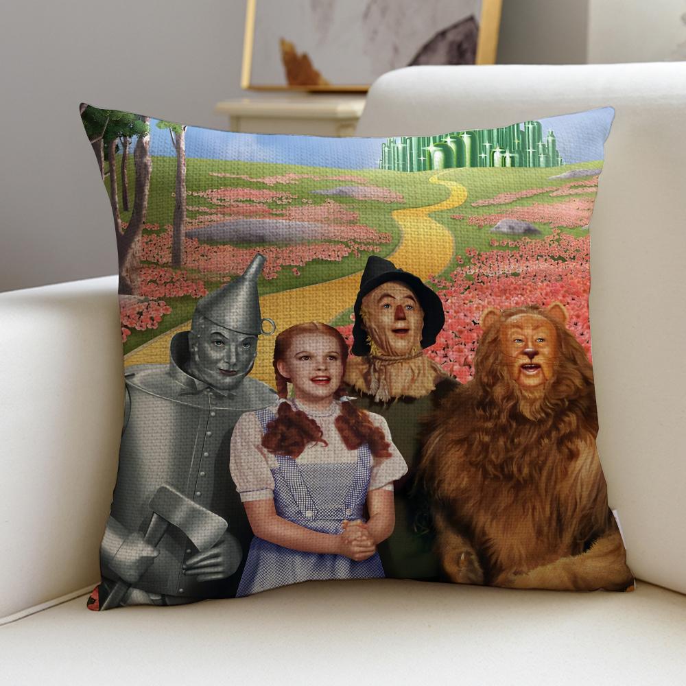 

FFilm The Wizard of OOZS Cushion Cover Breathable and skinfriendly linen pillowcase square removable and washable cushion 30X30cm