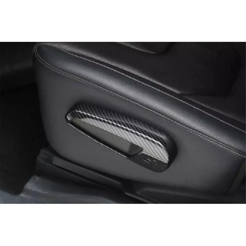 Seat Adjustment Button Switch Panel 2* For Ford Edge 2015- ABS Carbon Fiber