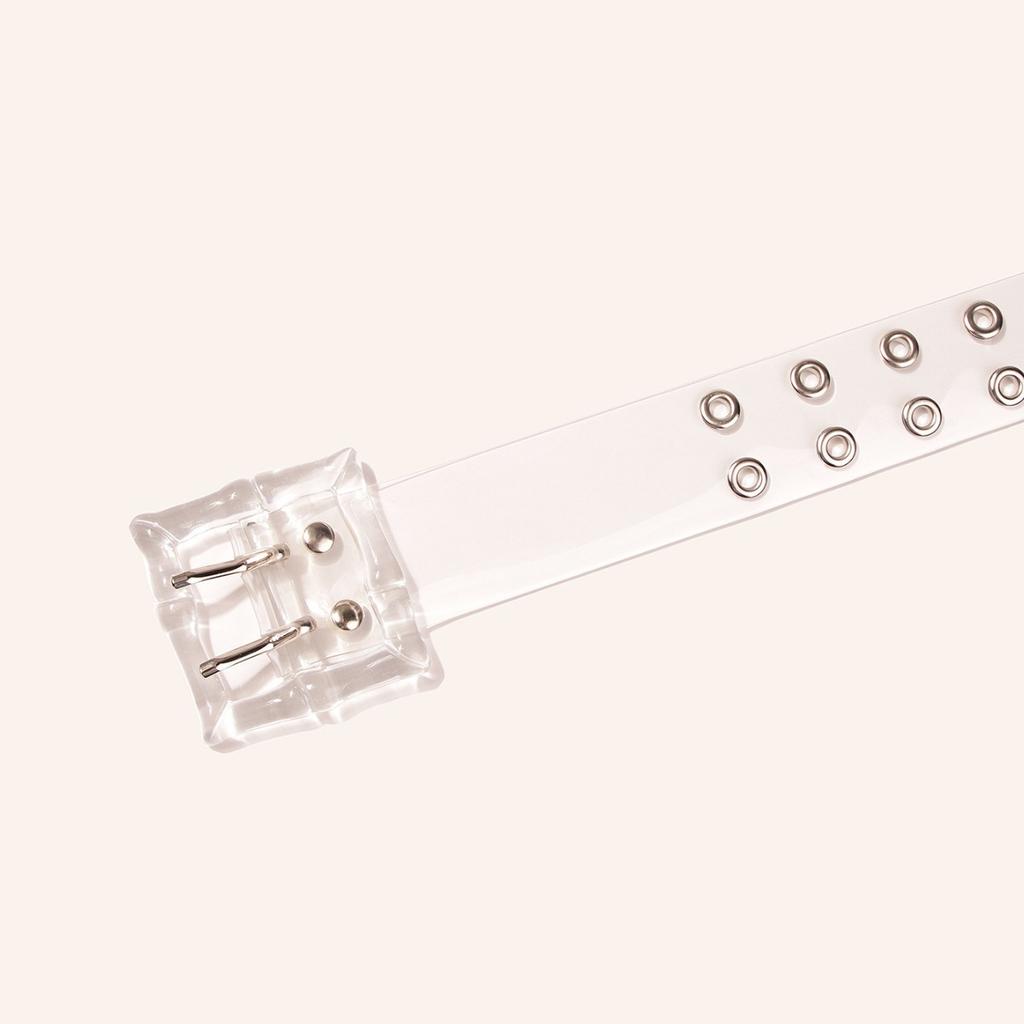 New Resin Acrylic Pin Buckle Transparent Belt Personality Pvc Women