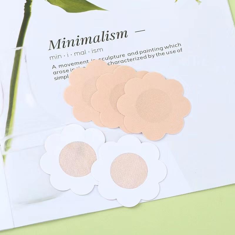 100PC Cloth Nipple Cover Teat Hide Women Disposable Nipple Pasties Piece Breast Petals Invisible Bra Padding Chest Sticker Patch