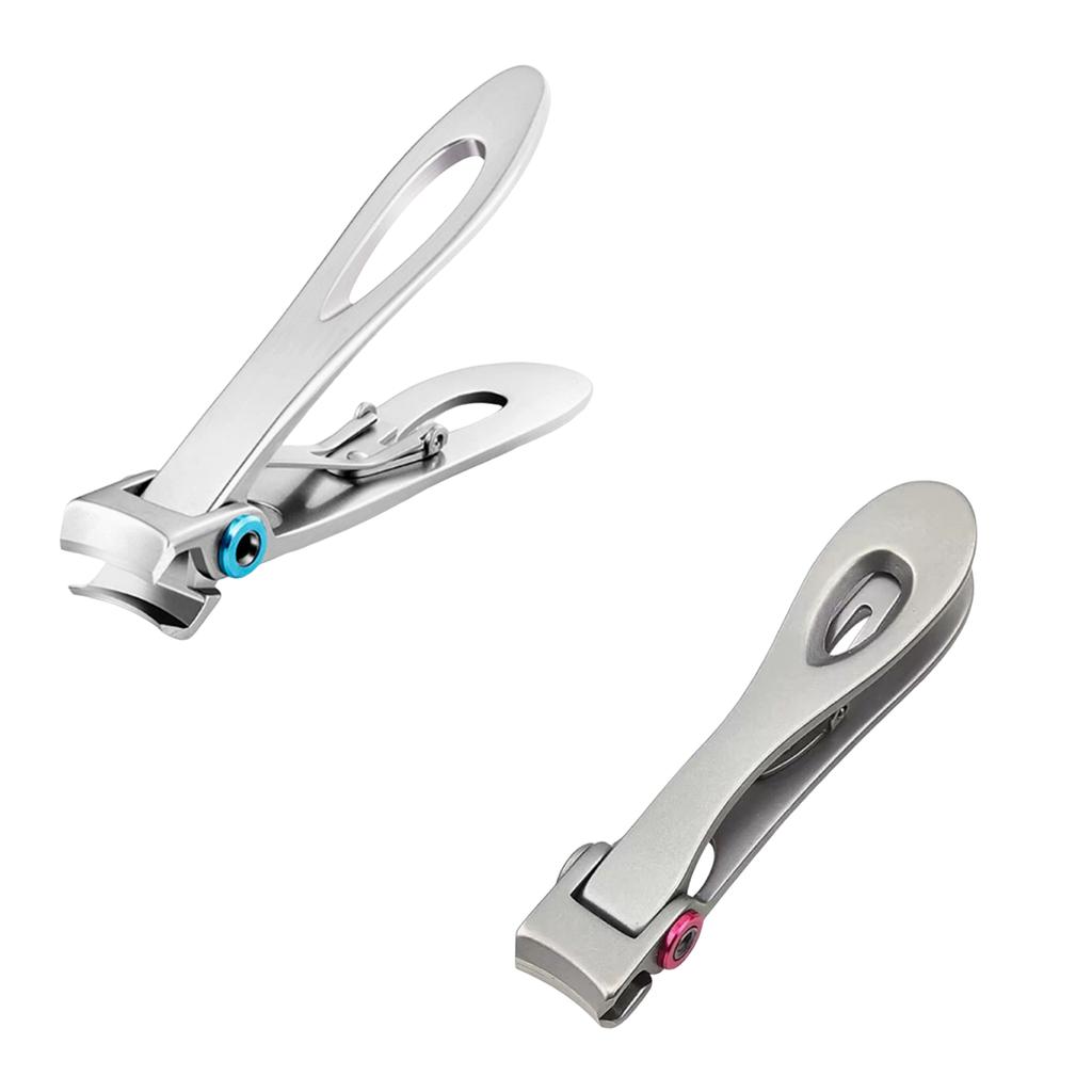 Stainless Steel Large Opening Nail Clipper Household Nail Clipper Women Portable Nail Clipper Silver 2PC