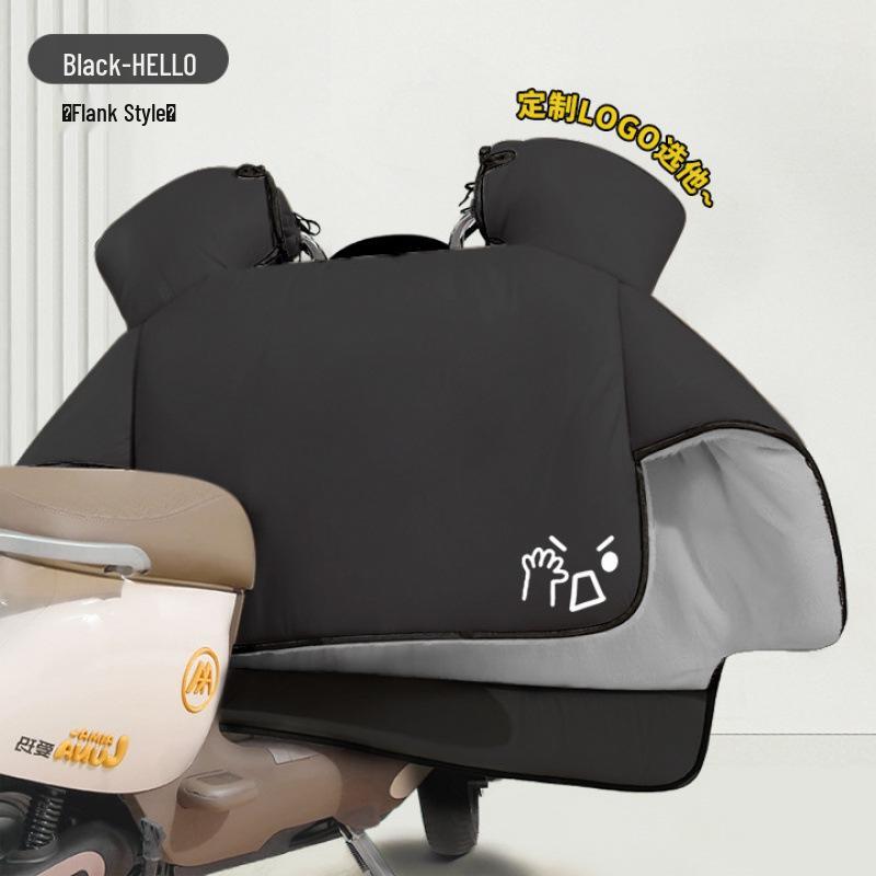 Thickened Windproof Winter Quilt for Electric Car & Motorcycle - Extra Large, Warm, and Coldproof Cover with Widened Shoulder Protection