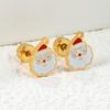 Santa Claus Stainless Steel Stud Earrings - Creative Christmas Design