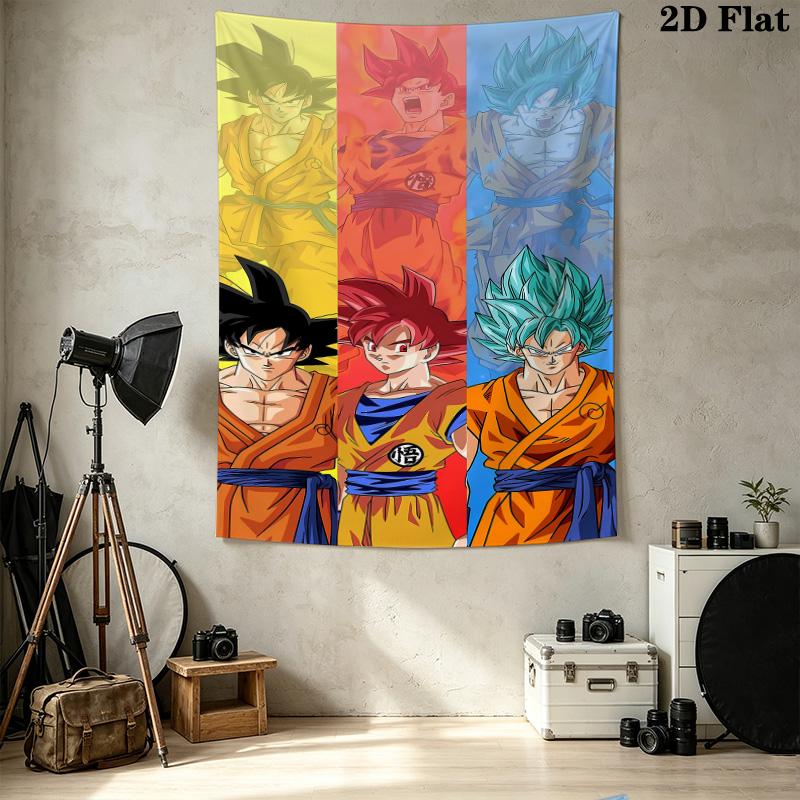 Dragon Ball Super Wandteppich Ästhetischer Wandbehang Bedruckter Stoffdecke Dekorative Wandteppiche Für Schlafzimmer Wohnzimmer Heimdekoration