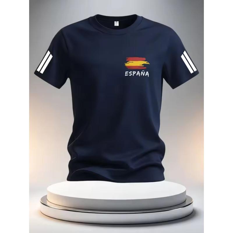 3D Print Summer Spain Football Jerseys Men Classic God Spain Short Sleeve Tees Casual O-Neck Sports Style T-Shirt Man Clothing