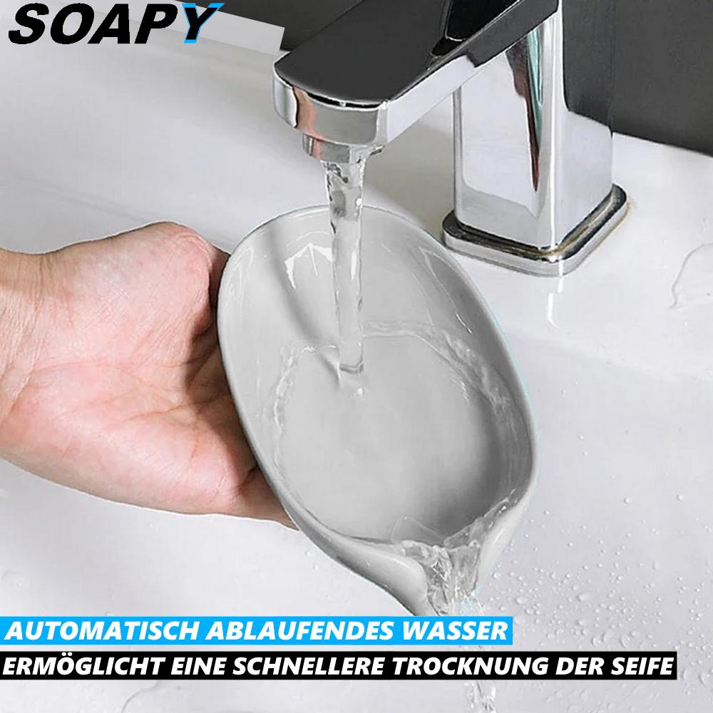 SOAPY Soap Holder Soap Dish Design Soap Dispenser Suction Cup Without Drilling Gray