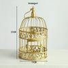European Metal Bird Cage Decoration and Gold Wrought Iron Are Used As Props for Wedding Shooting in Hotel Living Room