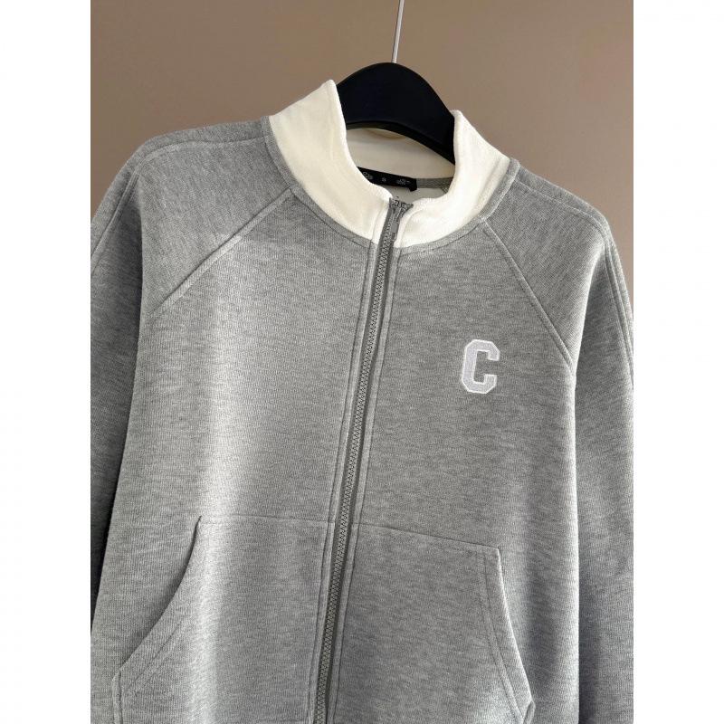 Women's European Style Casual Sports Suit - 2025 Chic Color Block Zipper Cardigan & Two-Piece Set for Spring/Autumn