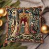 1pc Double-Sided 45.72X45.72 Cm Powerful Medieval Art Non-Embroidered Room Type Polyester Edge Pillowcase, Without Pillow Insert LLDAI0345