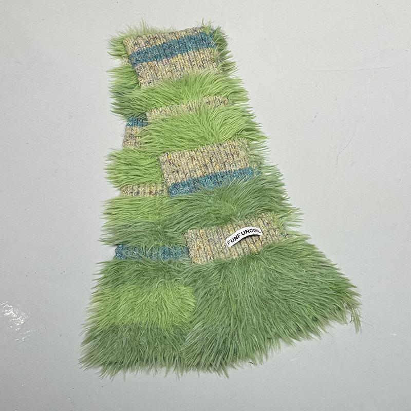New thickened warm women's high-end fashion knitted wool scarf autumn and winter atmosphere scarf