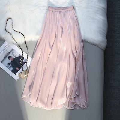 Skirt Spring and Summer Elegant Elastic Waist Stitching Irregular Skirt Fashion Skirt Women