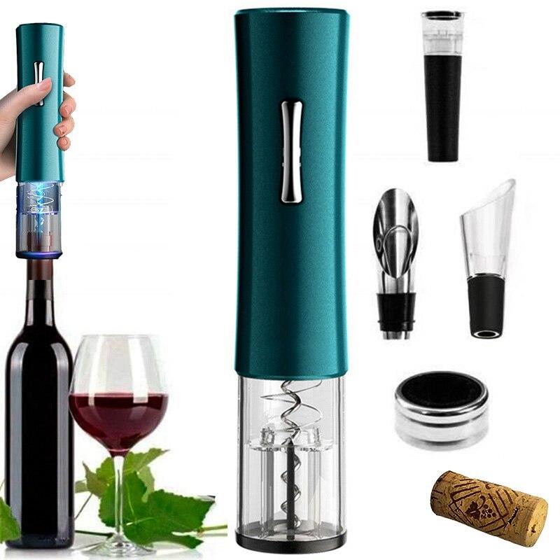Smart Electric Wine Corkscrew Corkscrew Wireless Wine Dryer Corkscrew Battery Dryer Kitchen Tool Green | Holes