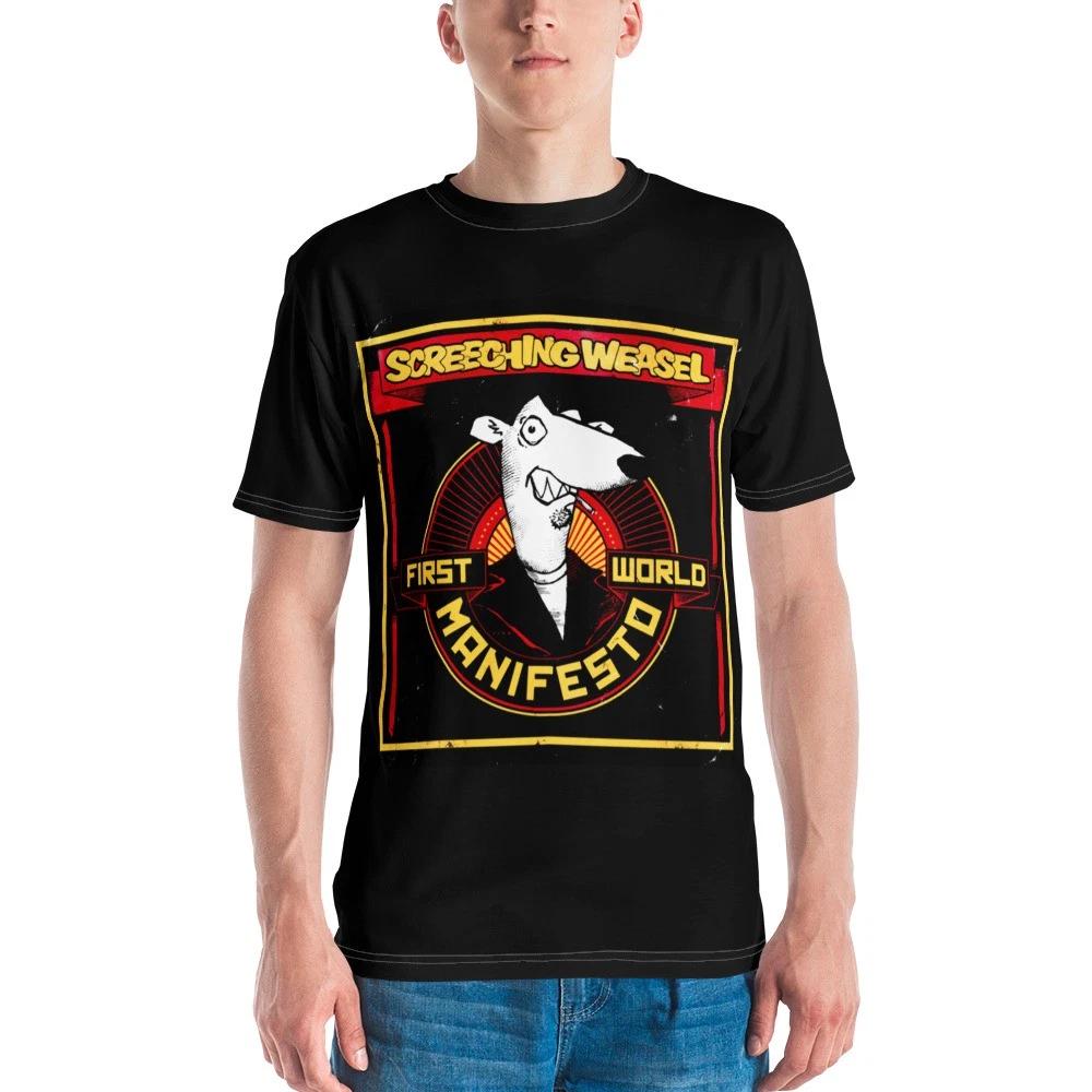 Screeching Weasel All-Over Print Men s Crew Neck T-Shirt 4XL