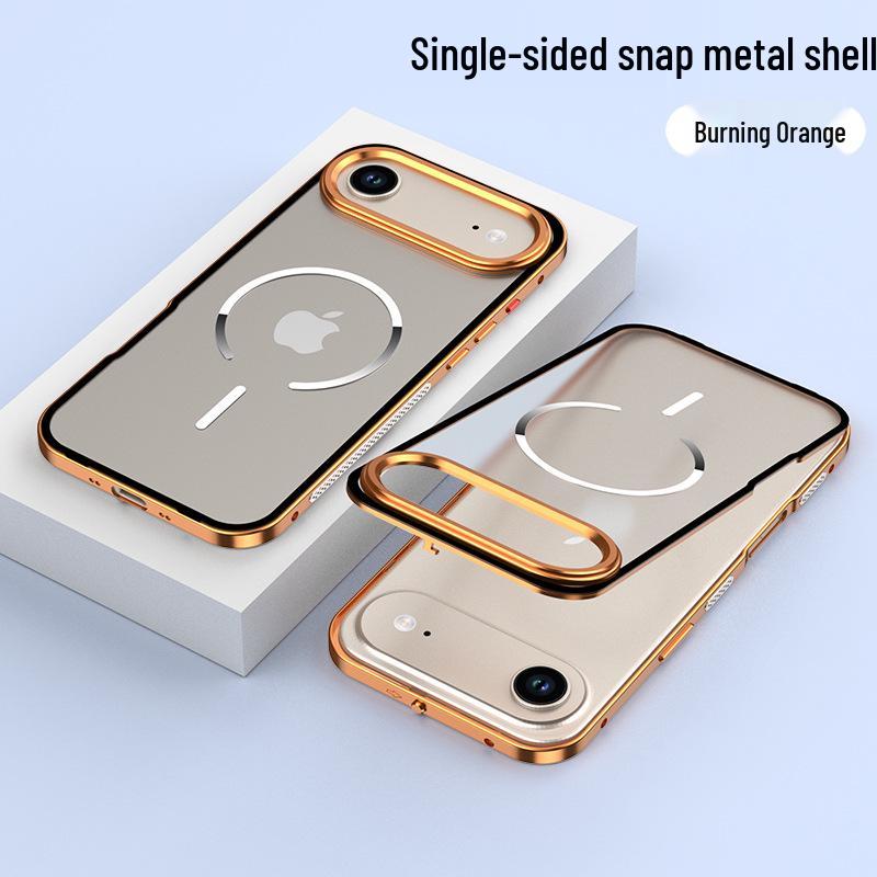 

iPhone 17 Pro Metal Heat Dissipation Frame with Magnetic Snap-Buckle Case for Apple 15 Pro Max 16 Pro Max