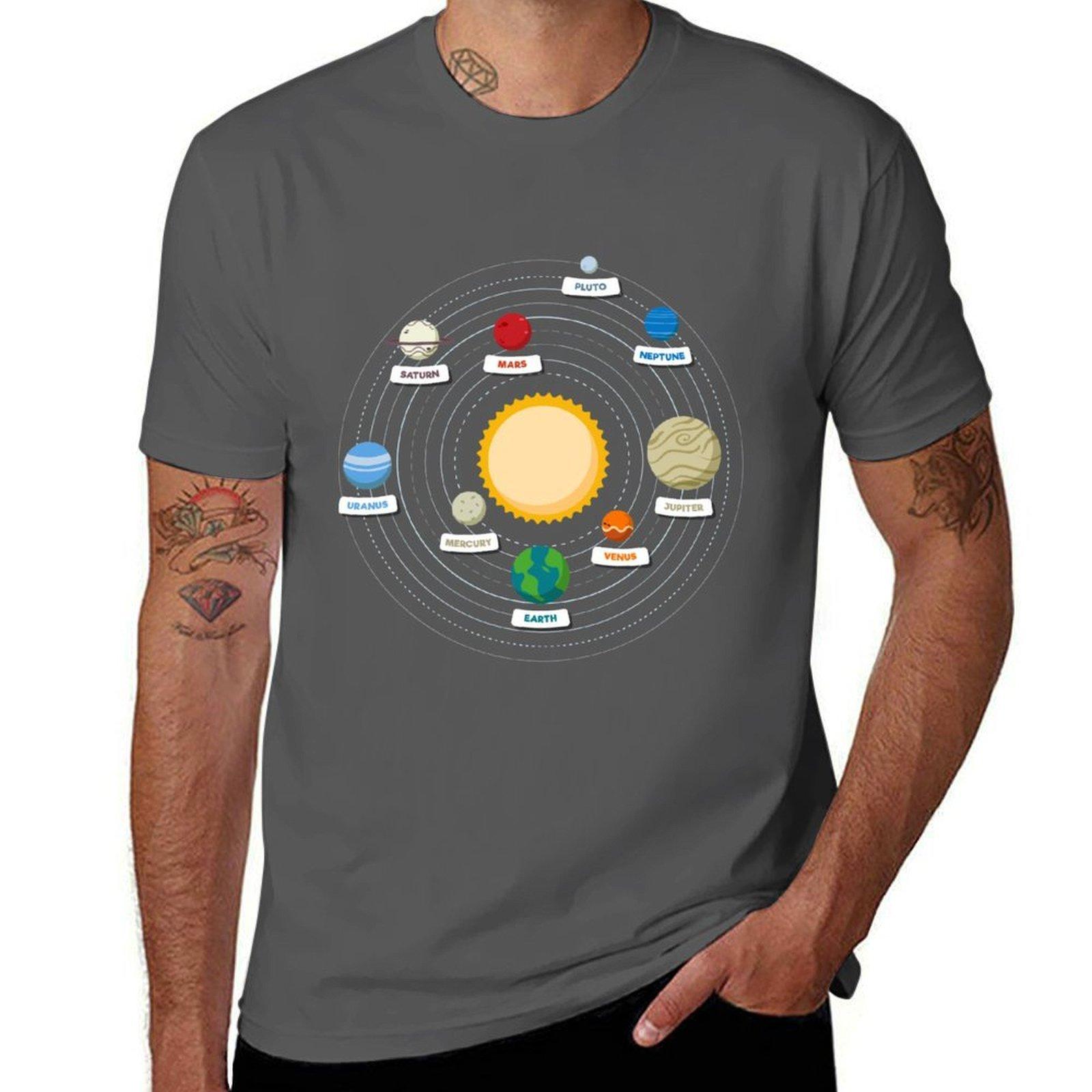 

Planets of the Solar System T-Shirt t shirt man casual t shirts for man graphic funny T-Shirt 4XL