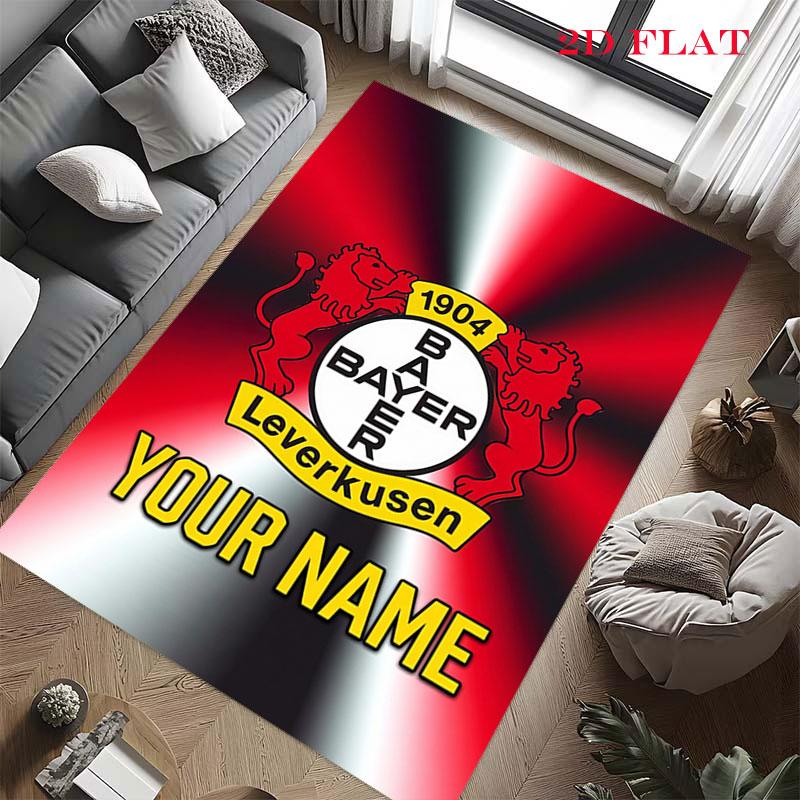 Custom Bayer Leverkusen Carpet Rug for Living Room Bedroom Home Sofa Decoration,Kids play Nonslip Floor Mat