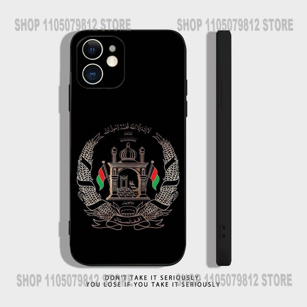 Afghan Afghanistan Flag Phone Case For iPhone 17 16,15,14,13,12,11,Pro,XS,Max,XR,Plus,Mini Soft Silicone Black Shockproof