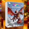 Advent Calendar Santa Claus Flying Dragon Design 24-Day Countdown Festive Family Activity Calendar Festive Atmosphere Enhancer