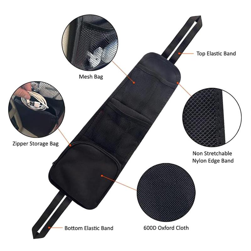 

Car Seat Organizer Auto Seat Side Storage Hanging Bag Car Styling Organizer Phone Holder чорний
