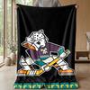 Anaheim DucksPrinted Flannel Blanket Cozy Skin-Friendly Warm Throw for Couch Bed Indoor Daily Use