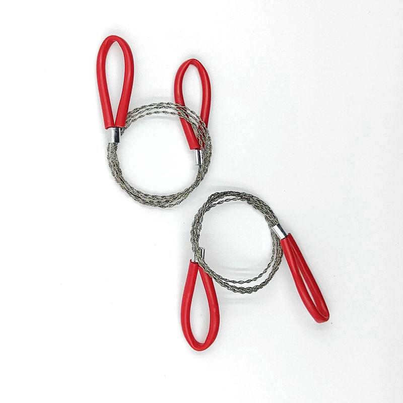 EDC Comfortable Grip Outdoor Survival Tools Portable Stainless Four-strand Reinforced Steel Wire Saw Tree Artifact Outdoor Survival Tools