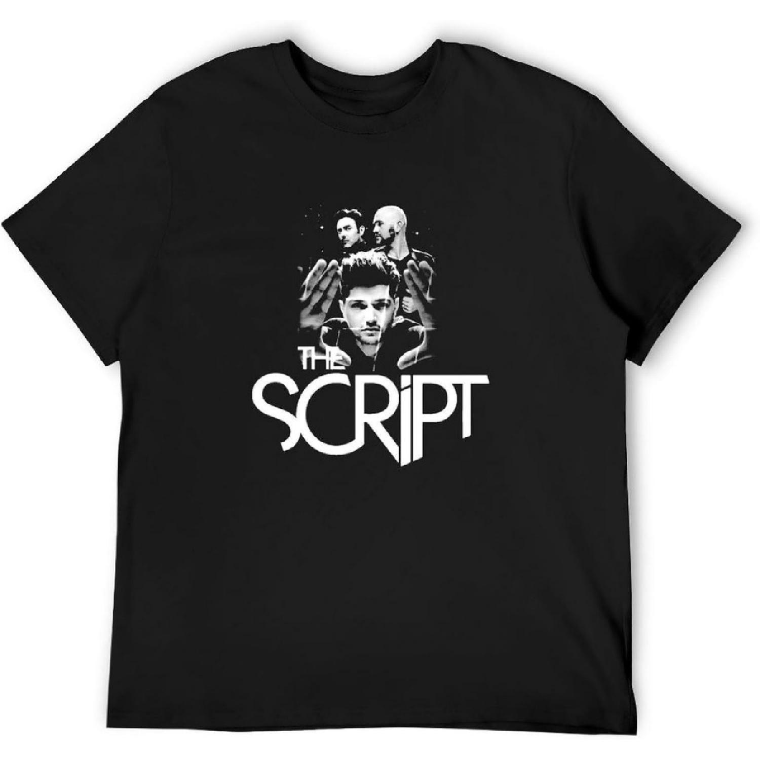 Huang Qi The Script Band Vintage T Shirt Short Sleeve Funny Top Black S