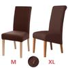 1pcs Polar Fleece Chair Cover Stretch XL Size Long Back Chair Covers Seat Covers With Back For Wedding Dining Room Chairs For Kitchen