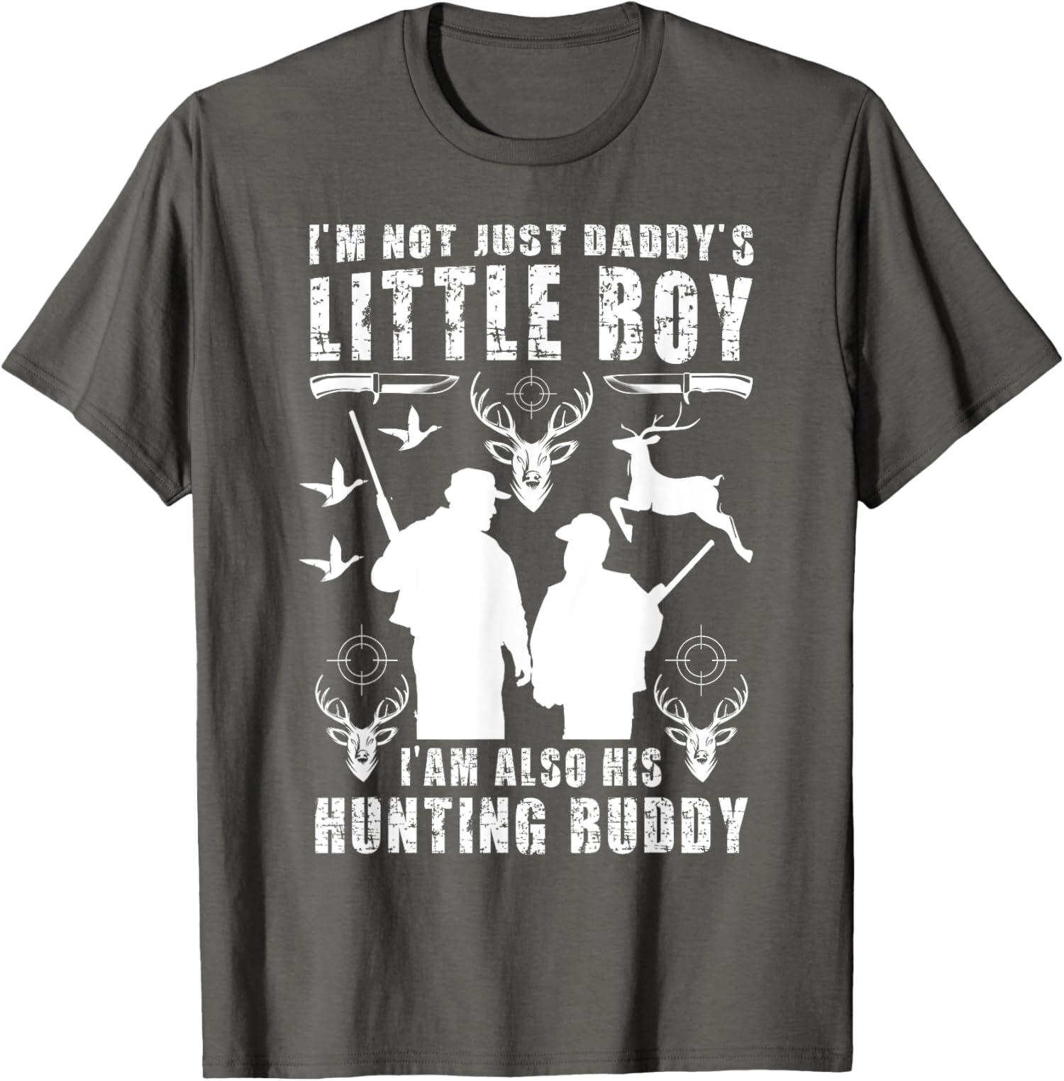 Little Hunting Buddy Son Hunting Buddies Design Unisex T-shirt L