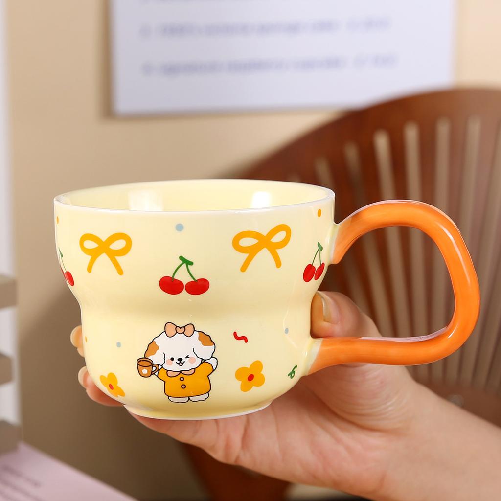 Cute Animal Mugs Household Ceramic Cups  High Appearance Level Couple Drinking Cups  Birthday Gifts and Souvenirs