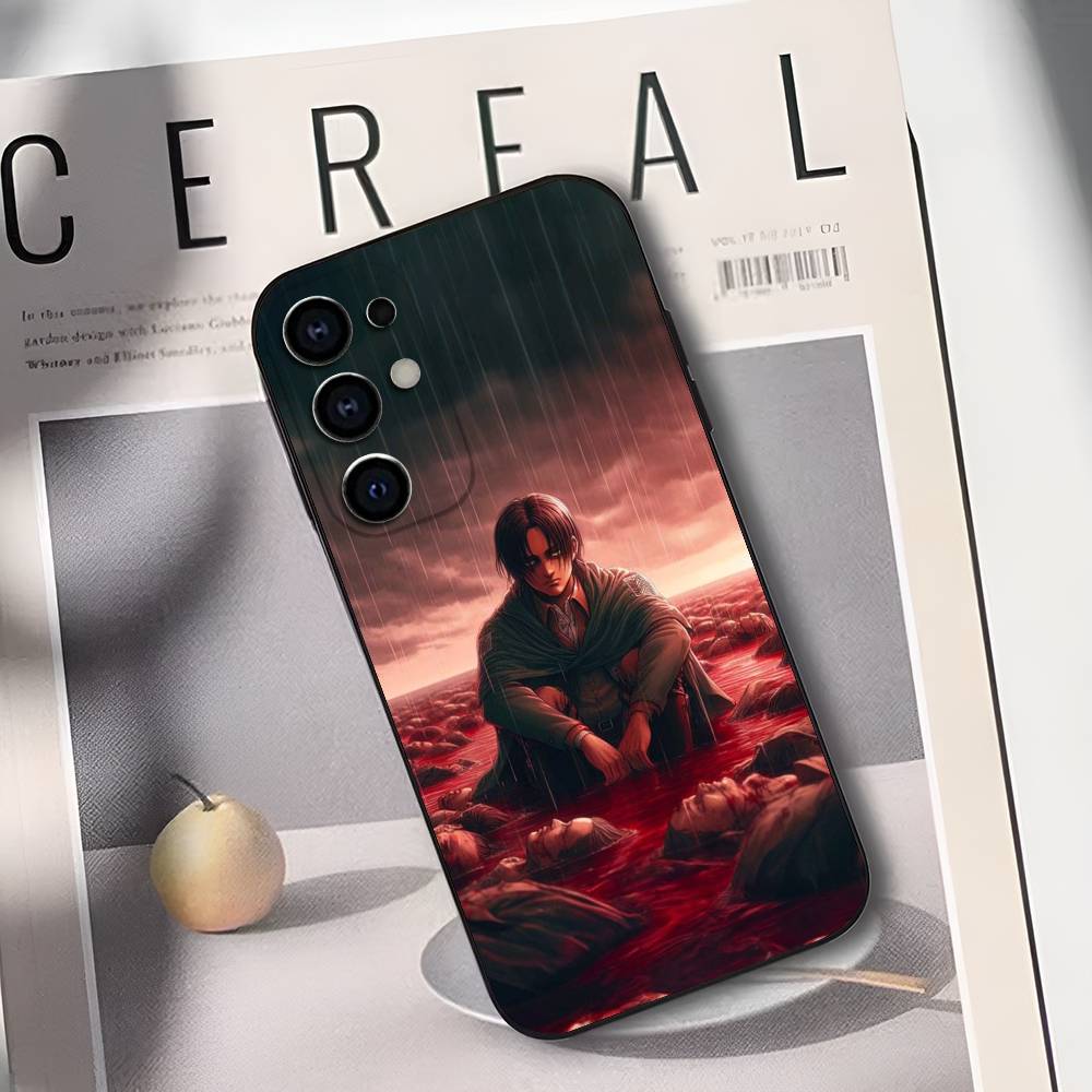 E-Eren Yeager A-Attack On T-Titans Phone Case For Samsung S25,S24,S21,S22,S23,S30,Ultra,S20,Plus,Fe,Lite,Soft Black Cover