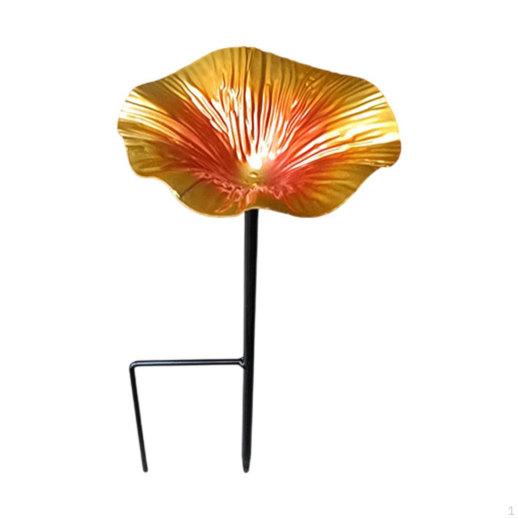 Bird Bath Bowl with Garden Stake Landscaping Ground for Backyard