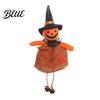 Festive Halloween Ornament Hanging Decoration Spooky Pumpkin/Ghost/Witch/Black Cat Doll with Scary Witch Burlap Skirt for Haunted House