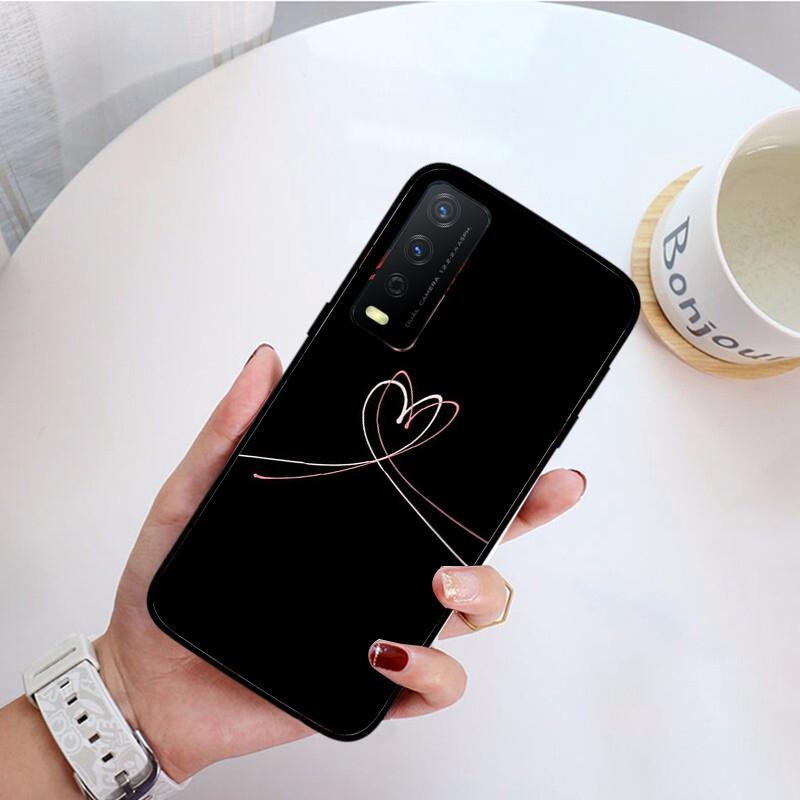 I Love You Pink Heart Phone Case for VIVO Y31 Y21 Y70 Y21S Y20 Y72 1907 Y12 Y11S Y53S Y33S Y55 Y76 Y51 Y15S Y01