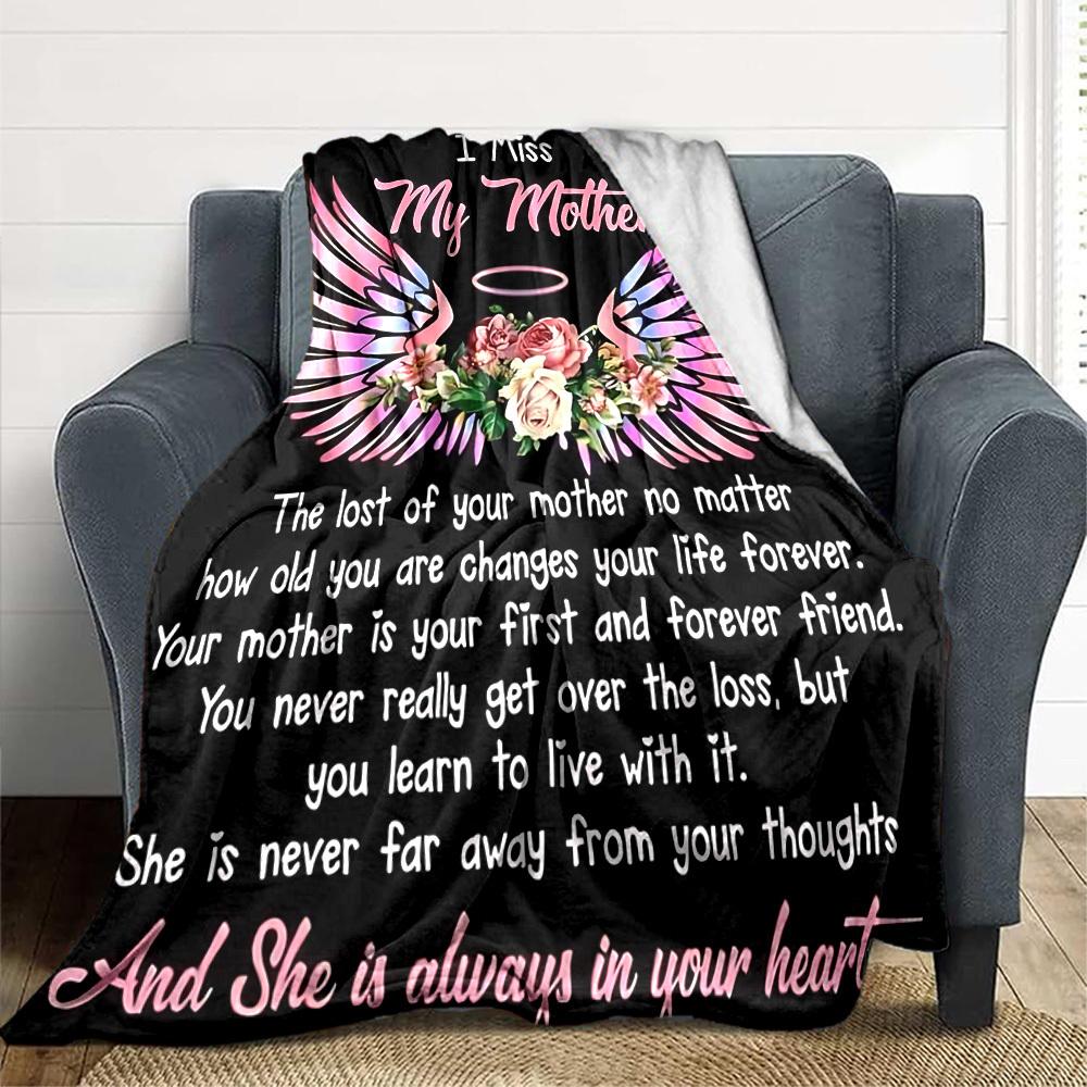 1pc Mother's Love Keepsake Blanket - Perfect Gift for Birthdays, Christmas & Halloween- Soft, Warm & Versatile yy250909194