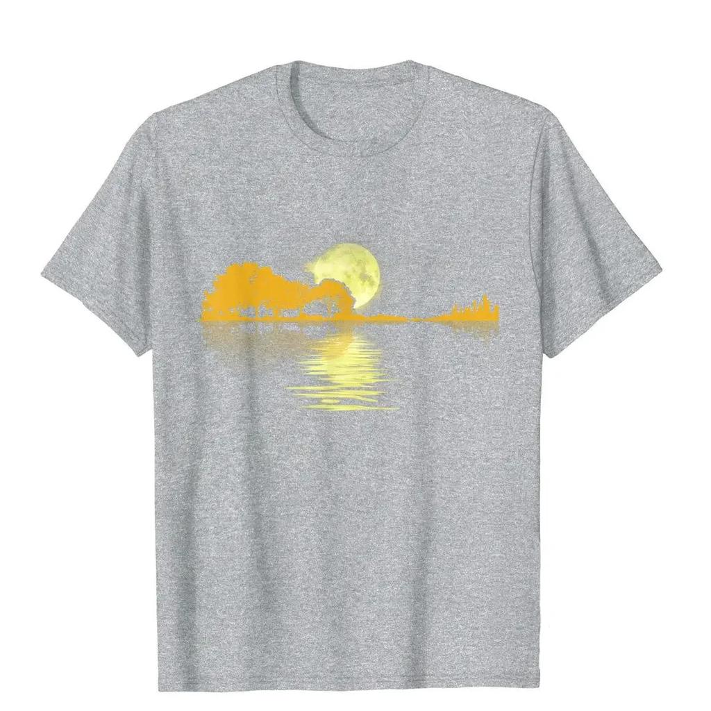 Guitar Lake Shadow Love Guitar T-Shirt Men Women T Shirt loose Tops TShirts Wholesale Casual fashion Harajuku Oversized T