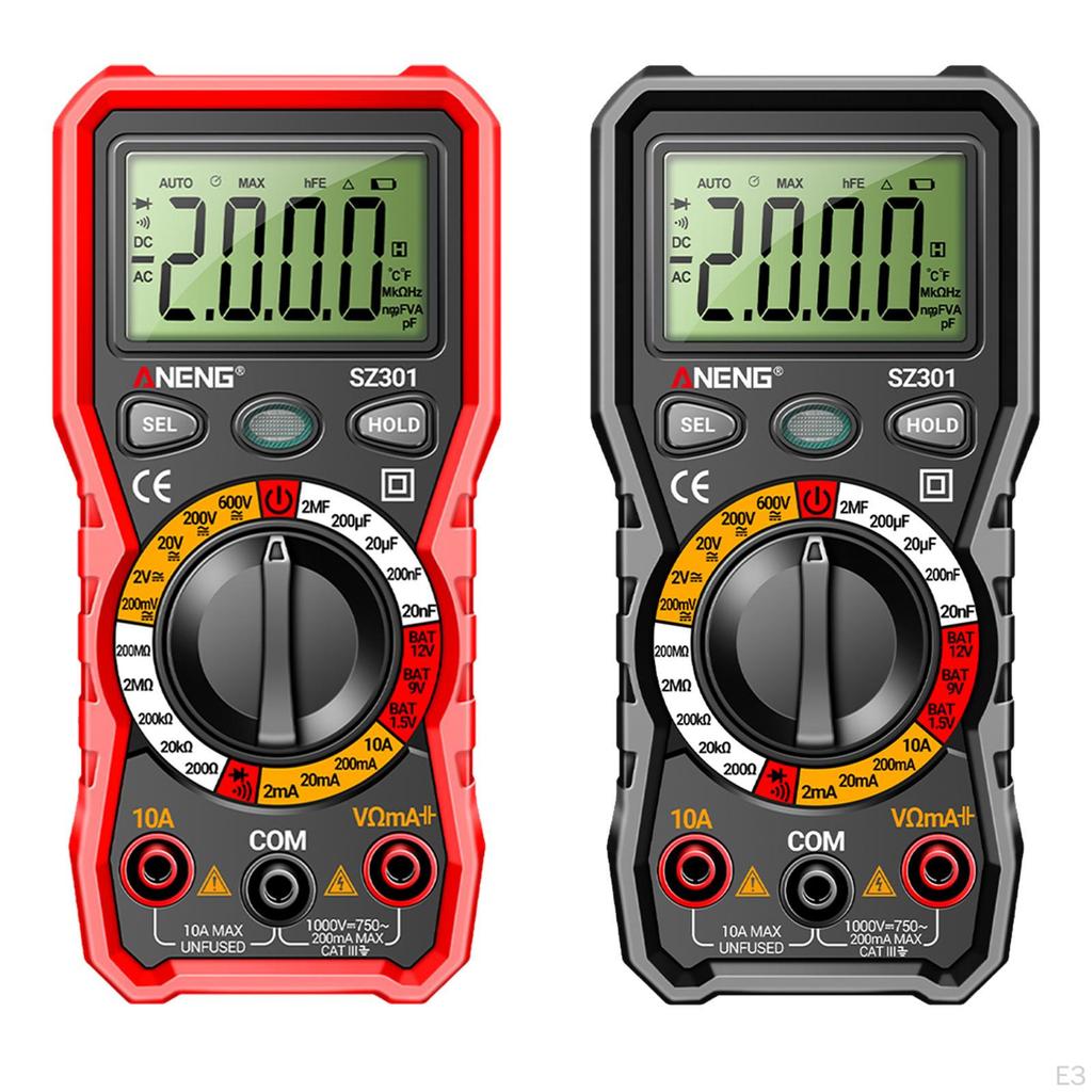Test Meter Voltmeter High Precision Digital Display Multifunctional for Electrician Repairs
