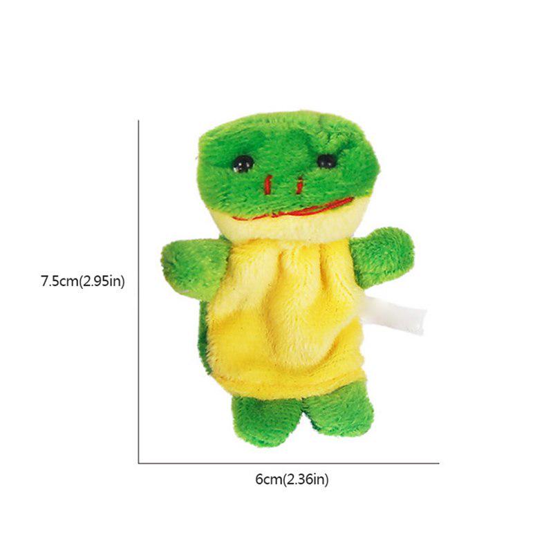 1/5/10Pcs/Lot Cartoon Animal Velvet Finger Puppet Children Toys Cute Kids Doll Plush Soft Toys Gift