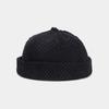 Fashion Hip Hop Skull Beanie Cap Solid Color Thick Brimless Hats Adjustable Autumn Winter Pumpkin Hat Men